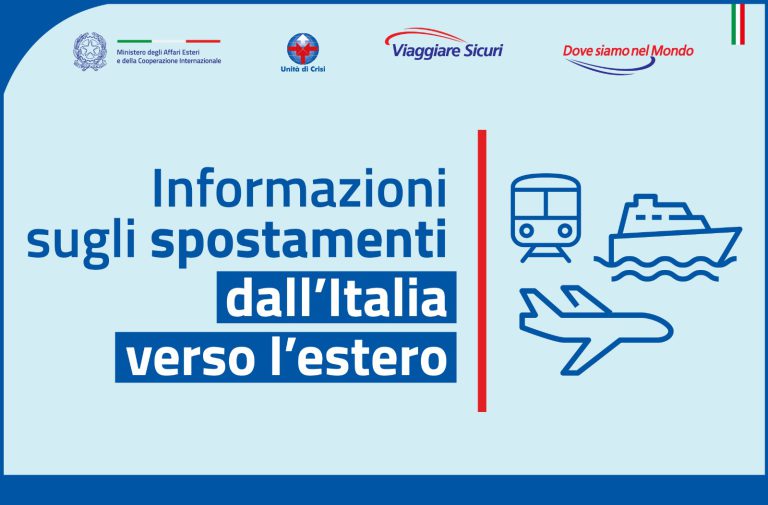 Informazioni sugli spostamenti dall’Italia verso l’Estero