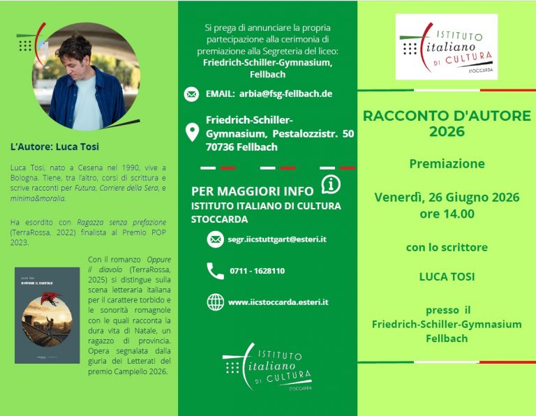 Locandina Premiazione Racconto d’Autore 2026