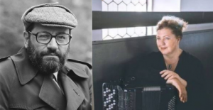 Umberto Eco da Wikimedia e Mirjana Petercol by Mirjana Peterco
